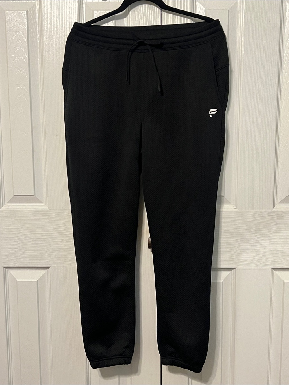 NWT Fabletics Black Grid Tech Men's Jogger Pants Size S